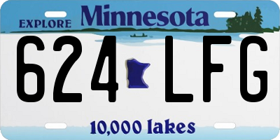 MN license plate 624LFG