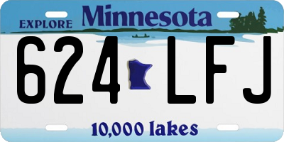 MN license plate 624LFJ