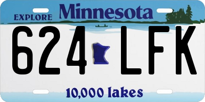 MN license plate 624LFK