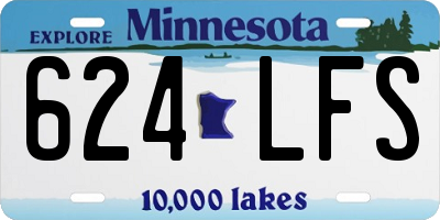 MN license plate 624LFS
