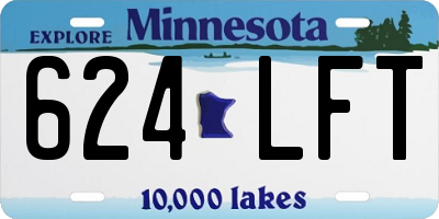MN license plate 624LFT