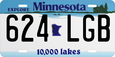 MN license plate 624LGB
