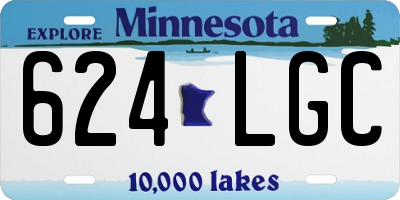 MN license plate 624LGC