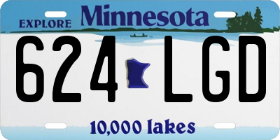 MN license plate 624LGD