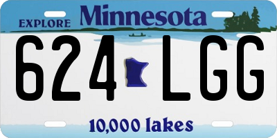 MN license plate 624LGG