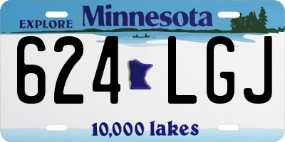 MN license plate 624LGJ