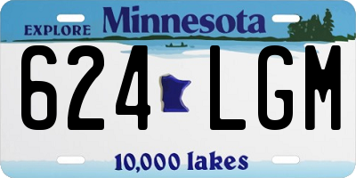 MN license plate 624LGM