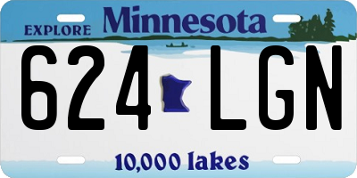 MN license plate 624LGN