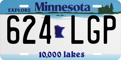 MN license plate 624LGP