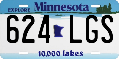 MN license plate 624LGS
