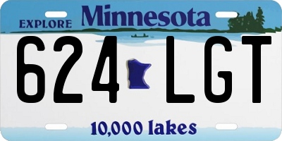 MN license plate 624LGT