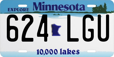 MN license plate 624LGU