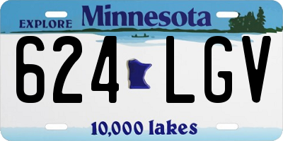MN license plate 624LGV