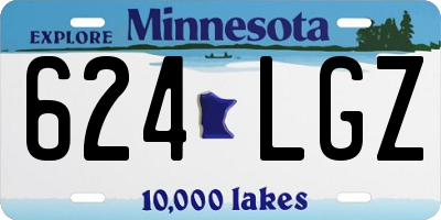 MN license plate 624LGZ
