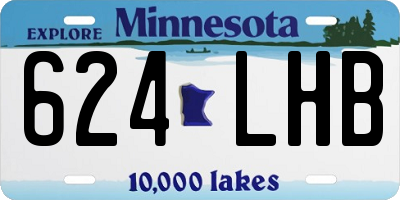 MN license plate 624LHB
