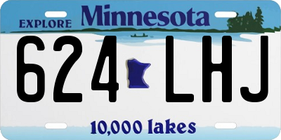 MN license plate 624LHJ