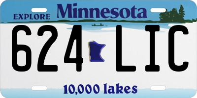 MN license plate 624LIC