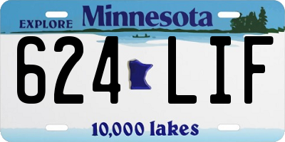 MN license plate 624LIF
