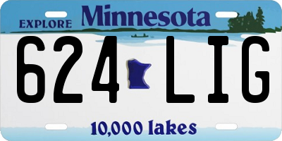 MN license plate 624LIG