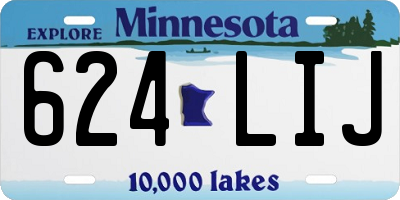 MN license plate 624LIJ