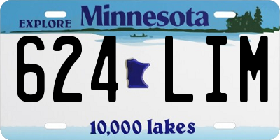 MN license plate 624LIM