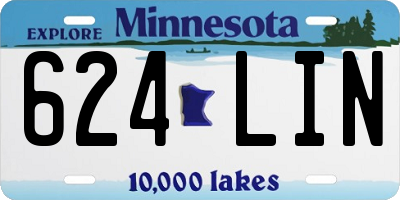 MN license plate 624LIN