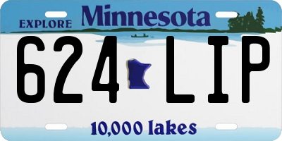 MN license plate 624LIP