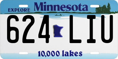 MN license plate 624LIU