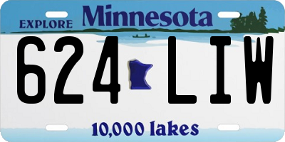 MN license plate 624LIW