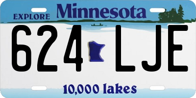 MN license plate 624LJE