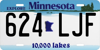 MN license plate 624LJF
