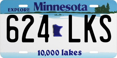MN license plate 624LKS