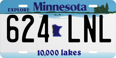 MN license plate 624LNL