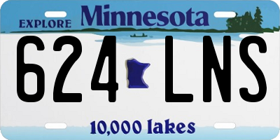 MN license plate 624LNS