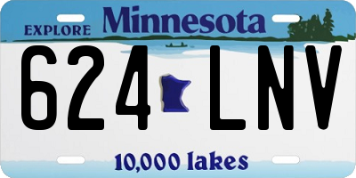 MN license plate 624LNV