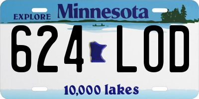 MN license plate 624LOD