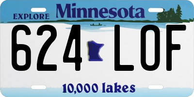MN license plate 624LOF