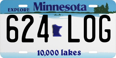 MN license plate 624LOG