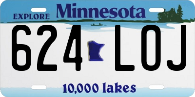 MN license plate 624LOJ
