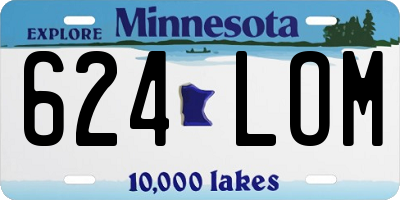 MN license plate 624LOM