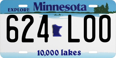 MN license plate 624LOO