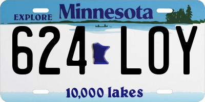 MN license plate 624LOY