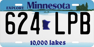 MN license plate 624LPB
