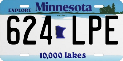 MN license plate 624LPE