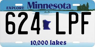 MN license plate 624LPF