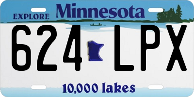 MN license plate 624LPX