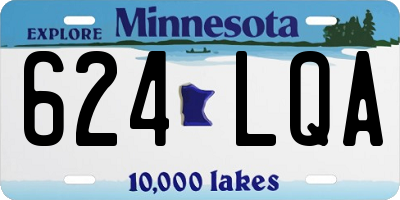 MN license plate 624LQA