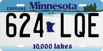 MN license plate 624LQE
