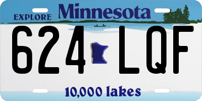 MN license plate 624LQF
