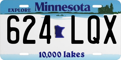 MN license plate 624LQX